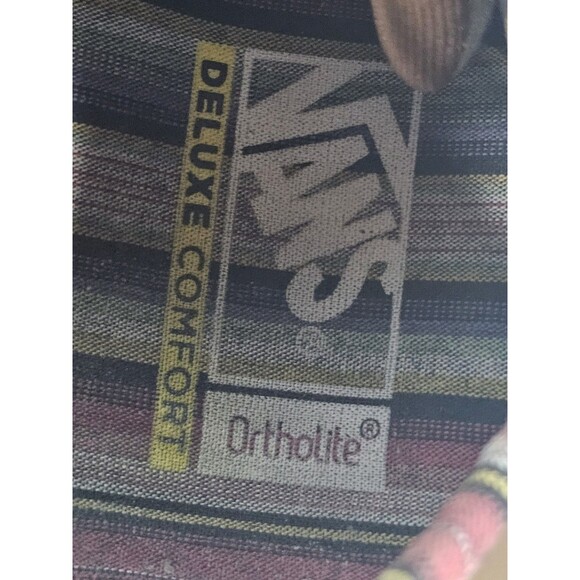 Vans Shoes Deluxe Comfort Plaid Insole Mens Size 10 Brown Beige - Picture 6 of 7